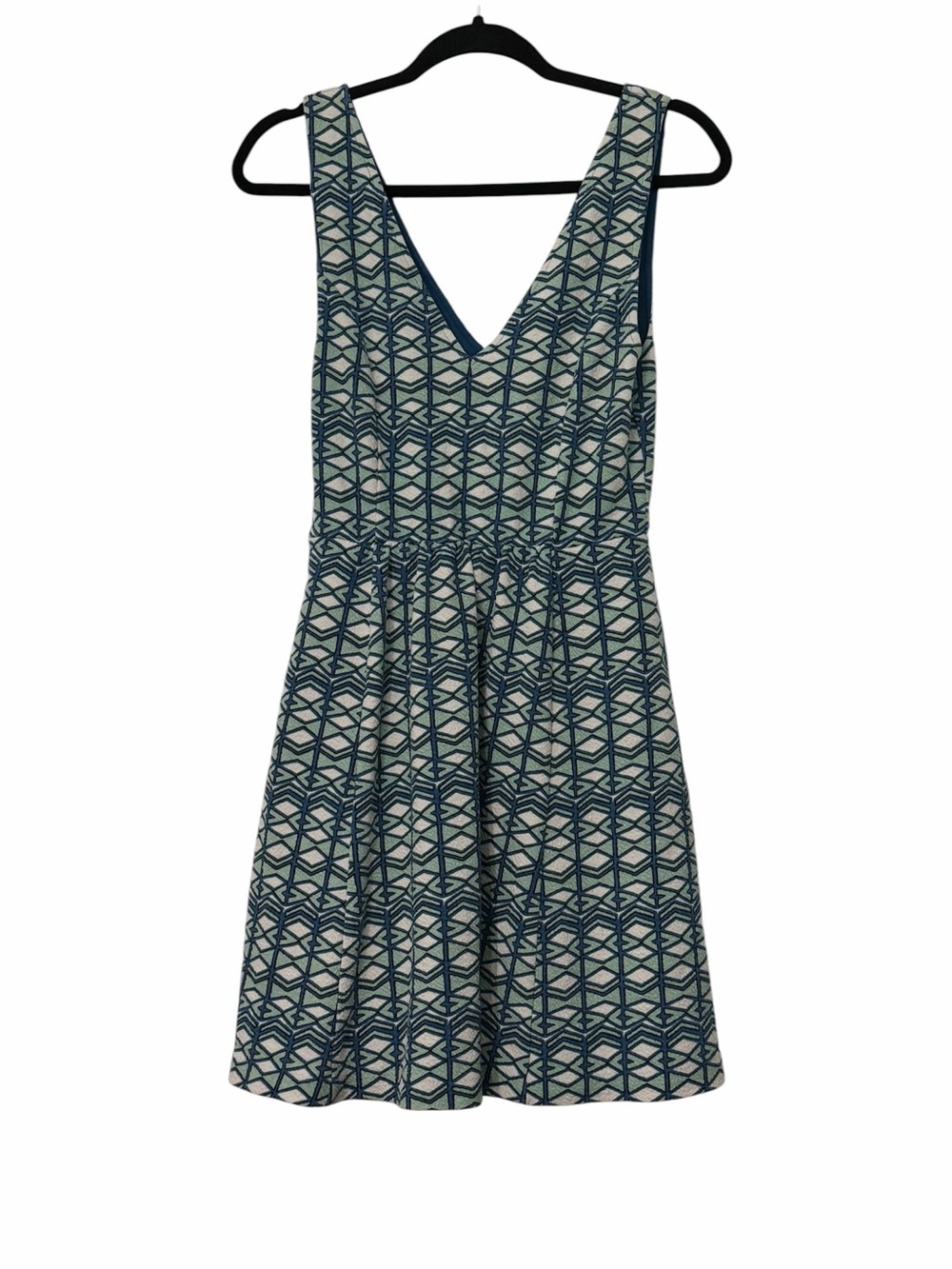 Maeve Geometric Cutout Fit & Flare Dress Size 10 coastal, flare fit , summertime - Picture 2 of 9